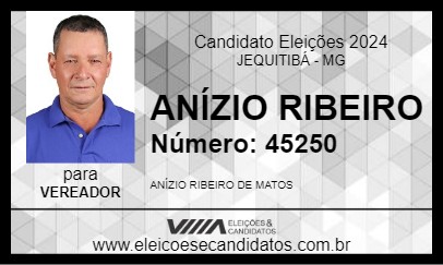 Candidato ANÍZIO RIBEIRO  2024 - JEQUITIBÁ - Eleições