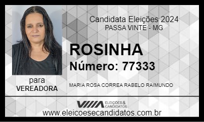 Candidato ROSINHA 2024 - PASSA VINTE - Eleições