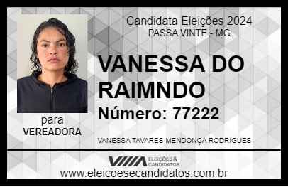 Candidato VANESSA MENDONÇA 2024 - PASSA VINTE - Eleições