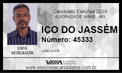 Candidato ICO DO JASSÉM 2024 - ALVORADA DE MINAS - Eleições