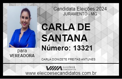 Candidato CARLA DE SANTANA 2024 - JURAMENTO - Eleições