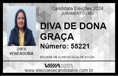 Candidato DIVA DE DONA GRAÇA 2024 - JURAMENTO - Eleições