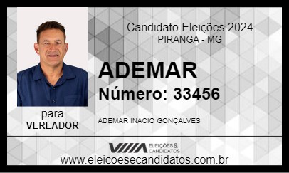 Candidato ADEMAR 2024 - PIRANGA - Eleições