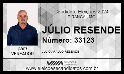 Candidato JÚLIO RESENDE 2024 - PIRANGA - Eleições