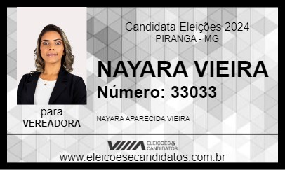 Candidato NAYARA VIEIRA 2024 - PIRANGA - Eleições