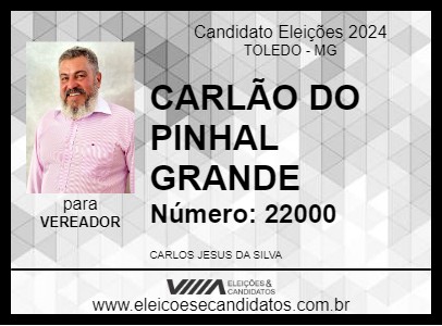 Candidato CARLÃO DO PINHAL GRANDE 2024 - TOLEDO - Eleições