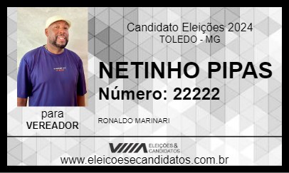 Candidato NETINHO PIPAS 2024 - TOLEDO - Eleições