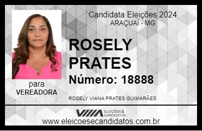 Candidato ROSELY PRATES 2024 - ARAÇUAÍ - Eleições