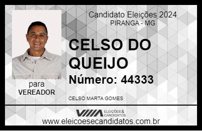 Candidato CELSO DO QUEIJO 2024 - PIRANGA - Eleições