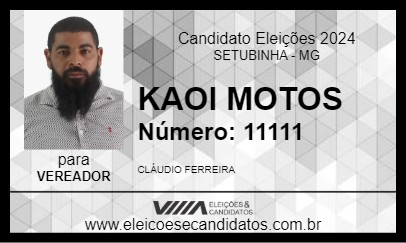 Candidato KAOI MOTOS 2024 - SETUBINHA - Eleições