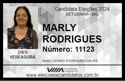 Candidato MARLY RODRIGUES  2024 - SETUBINHA - Eleições