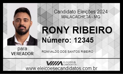 Candidato RONY RIBEIRO 2024 - MALACACHETA - Eleições