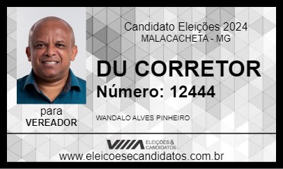 Candidato DU CORRETOR 2024 - MALACACHETA - Eleições