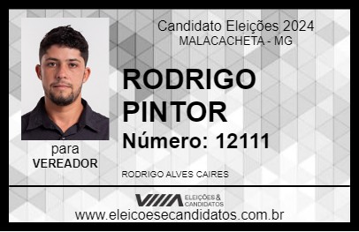 Candidato RODRIGO PINTOR 2024 - MALACACHETA - Eleições