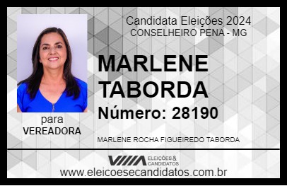 Candidato MARLENE TABORDA 2024 - CONSELHEIRO PENA - Eleições