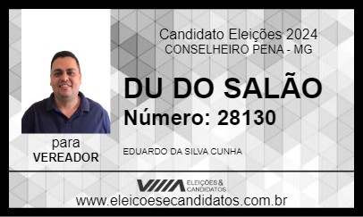 Candidato DU DO SALÃO 2024 - CONSELHEIRO PENA - Eleições