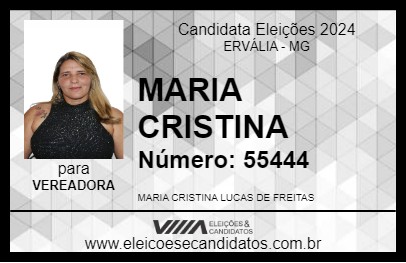 Candidato CRISTINA 2024 - ERVÁLIA - Eleições