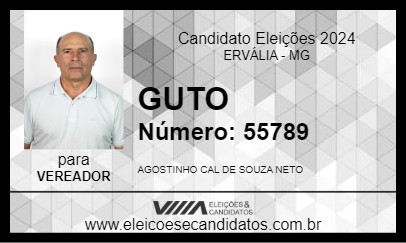 Candidato GUTO 2024 - ERVÁLIA - Eleições