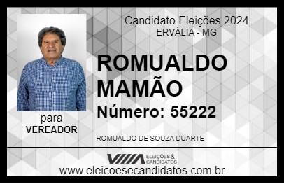 Candidato ROMUALDO MAMÃO 2024 - ERVÁLIA - Eleições