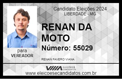 Candidato RENAN DA MOTO 2024 - LIBERDADE - Eleições