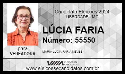 Candidato LÚCIA FARIA 2024 - LIBERDADE - Eleições