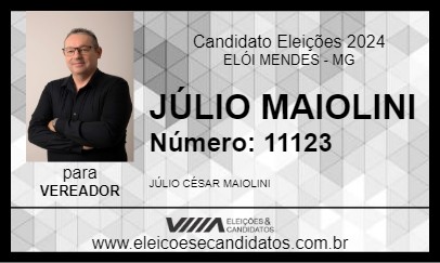 Candidato JÚLIO MAIOLINI 2024 - ELÓI MENDES - Eleições