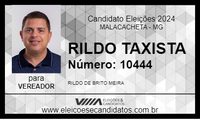 Candidato RILDO TAXISTA 2024 - MALACACHETA - Eleições