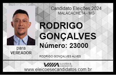 Candidato RODRIGO GONÇALVES 2024 - MALACACHETA - Eleições