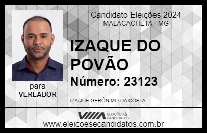 Candidato IZAQUE DO POVÃO 2024 - MALACACHETA - Eleições