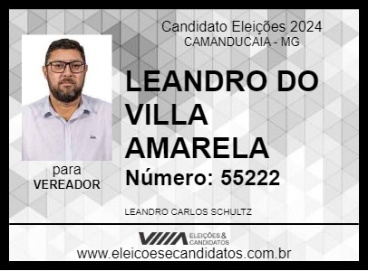 Candidato LEANDRO DO VILLA AMARELA 2024 - CAMANDUCAIA - Eleições