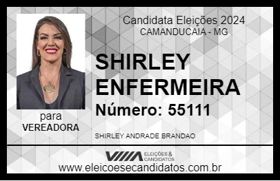 Candidato SHIRLEY ENFERMEIRA 2024 - CAMANDUCAIA - Eleições