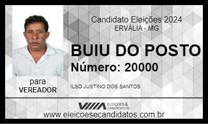 Candidato BUIU DO POSTO 2024 - ERVÁLIA - Eleições