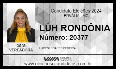 Candidato LU RONDÔNIA 2024 - ERVÁLIA - Eleições