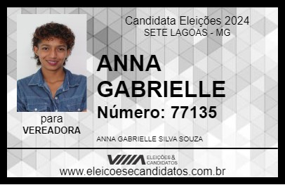 Candidato ANNA GABRIELLE 2024 - SETE LAGOAS - Eleições