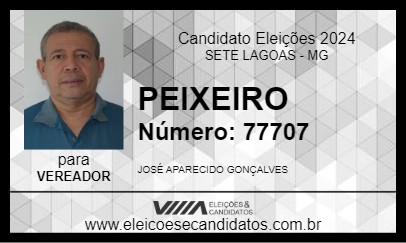 Candidato PEIXEIRO 2024 - SETE LAGOAS - Eleições