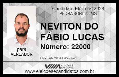 Candidato NEVITON DO FÁBIO LUCAS 2024 - PEDRA BONITA - Eleições