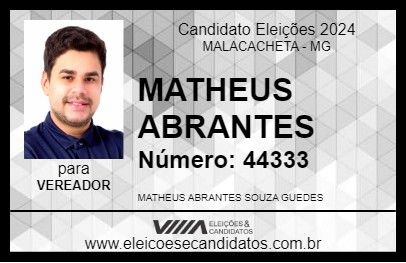 Candidato MATHEUS ABRANTES 2024 - MALACACHETA - Eleições