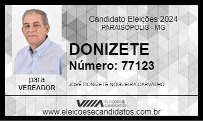 Candidato DONIZETE 2024 - PARAISÓPOLIS - Eleições