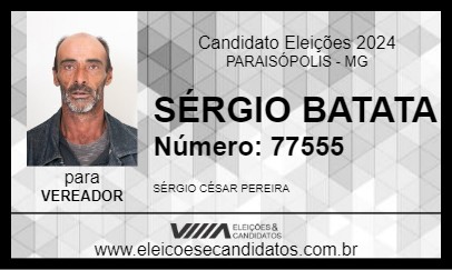 Candidato SÉRGIO BATATA 2024 - PARAISÓPOLIS - Eleições