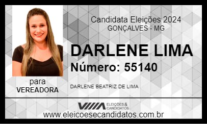 Candidato DARLENE LIMA 2024 - GONÇALVES - Eleições