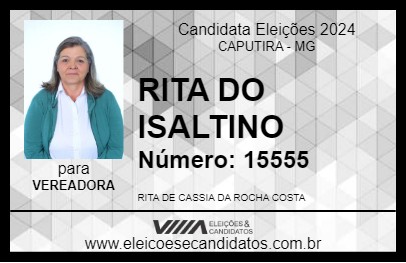 Candidato RITA DO ISALTINO 2024 - CAPUTIRA - Eleições