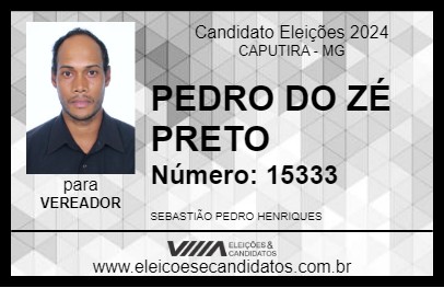 Candidato PEDRO DO ZÉ PRETO 2024 - CAPUTIRA - Eleições