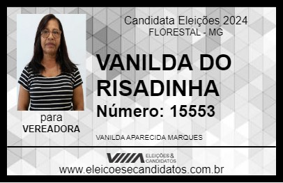 Candidato VANILDA DO RISADINHA 2024 - FLORESTAL - Eleições