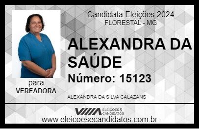 Candidato ALEXANDRA DA SAÚDE 2024 - FLORESTAL - Eleições