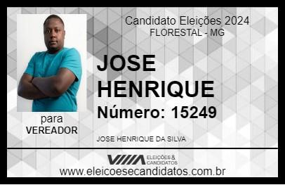 Candidato JOSE HENRIQUE 2024 - FLORESTAL - Eleições