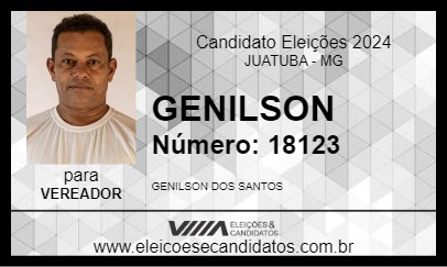 Candidato GENILSON 2024 - JUATUBA - Eleições