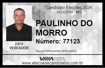 Candidato PAULINHO DO MORRO 2024 - AÇUCENA - Eleições