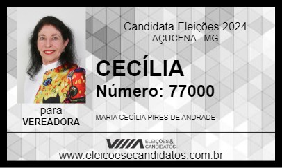 Candidato CECÍLIA 2024 - AÇUCENA - Eleições