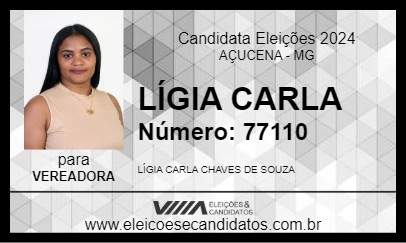 Candidato LÍGIA CARLA 2024 - AÇUCENA - Eleições