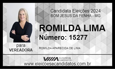 Candidato ROMILDA LIMA 2024 - BOM JESUS DA PENHA - Eleições